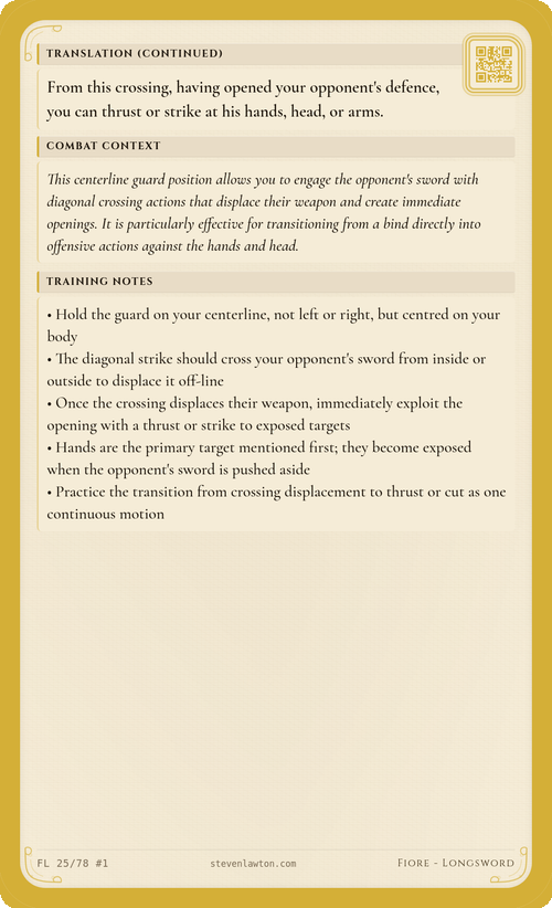 Training card FL24 back