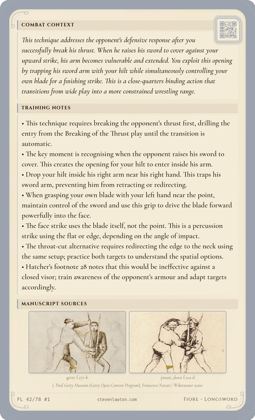 Training card FL41 back