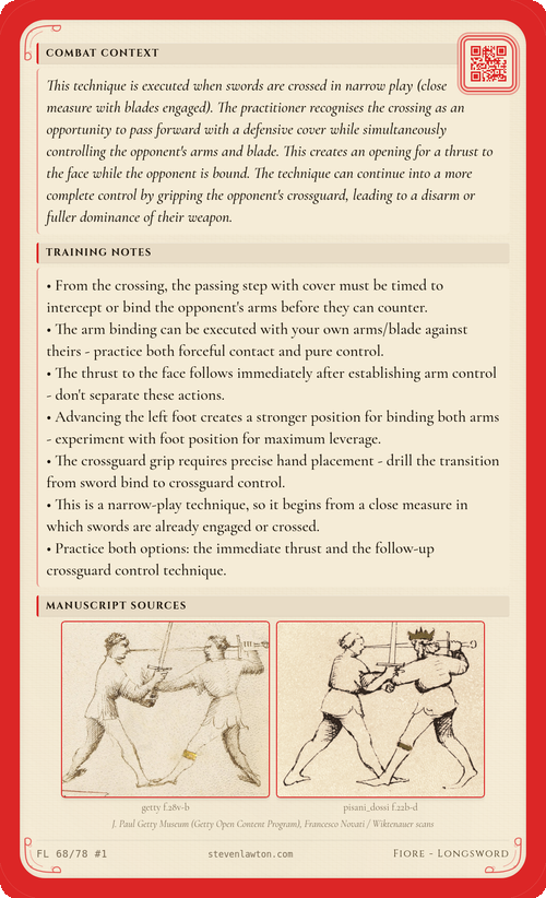 Training card FL67 back